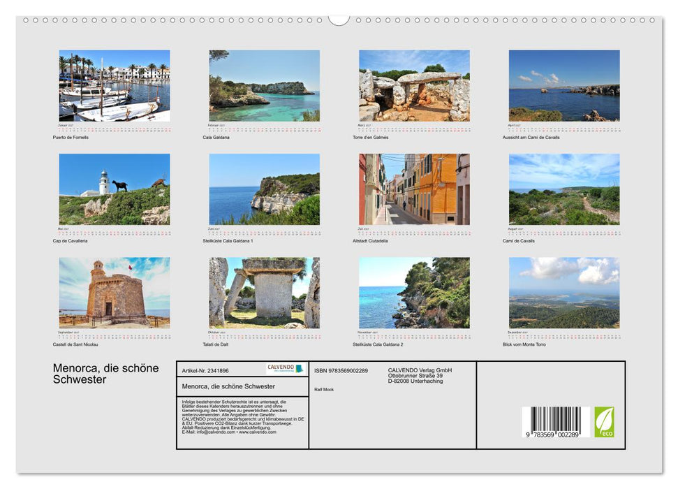 Menorca, die schöne Schwester (CALVENDO Premium Wandkalender 2027)
