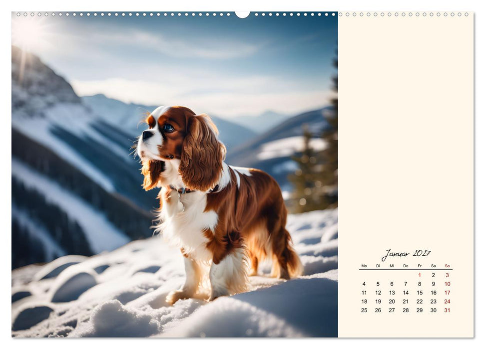 Goldige Kavalier King Charles Spaniels (CALVENDO Wandkalender 2027)