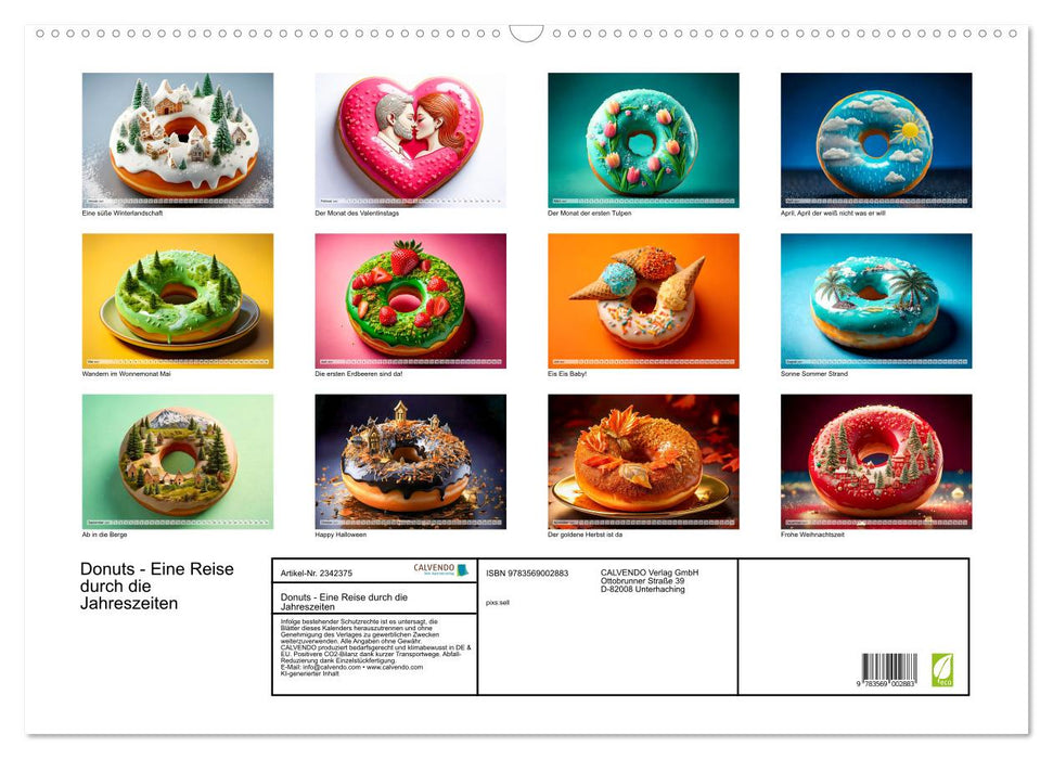 Donuts - Eine Reise durch die Jahreszeiten (CALVENDO Wandkalender 2027)