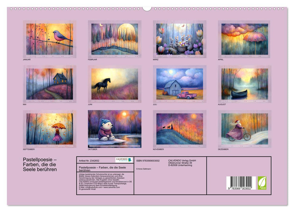 Pastellpoesie – Farben, die die Seele berühren (CALVENDO Premium Wandkalender 2027)