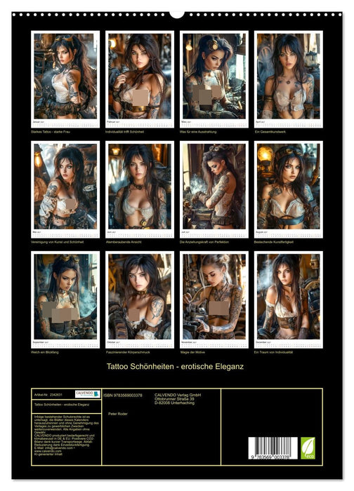 Tattoo Schönheiten - erotische Eleganz (CALVENDO Premium Wandkalender 2027)