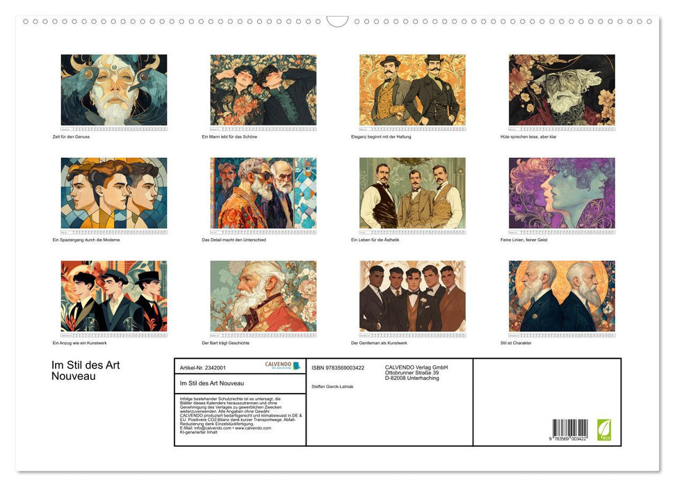 Im Stil des Art Nouveau (CALVENDO Wandkalender 2027)