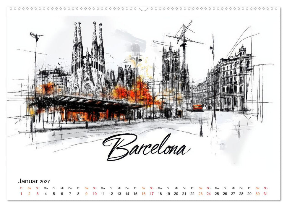 Europas Städte - ein Kalender für Entdecker (CALVENDO Premium Wandkalender 2027)