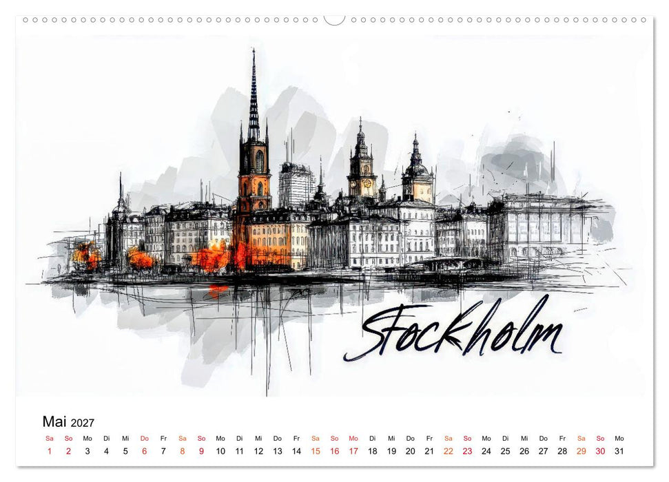 Europas Städte - ein Kalender für Entdecker (CALVENDO Premium Wandkalender 2027)