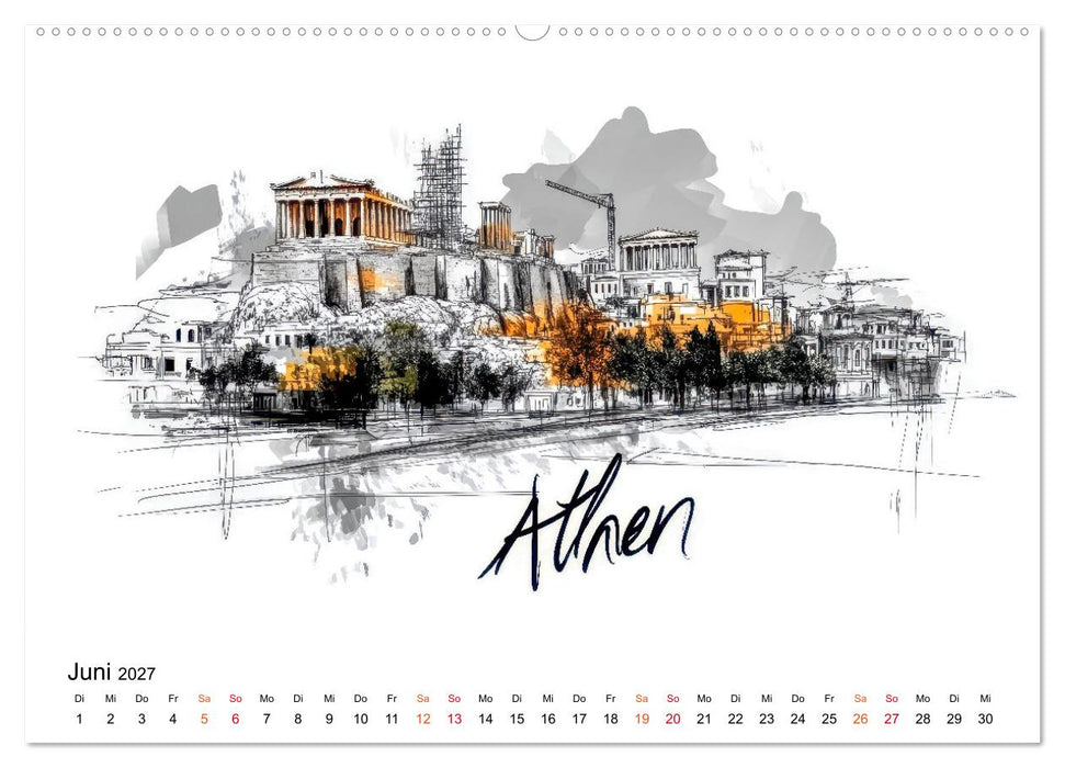 Europas Städte - ein Kalender für Entdecker (CALVENDO Premium Wandkalender 2027)