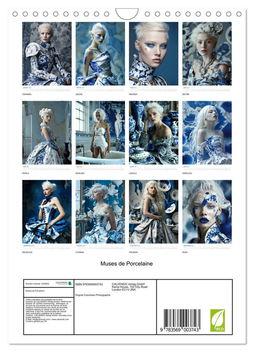 Muses de Porcelaine (CALVENDO Calendrier mensuel 2027)