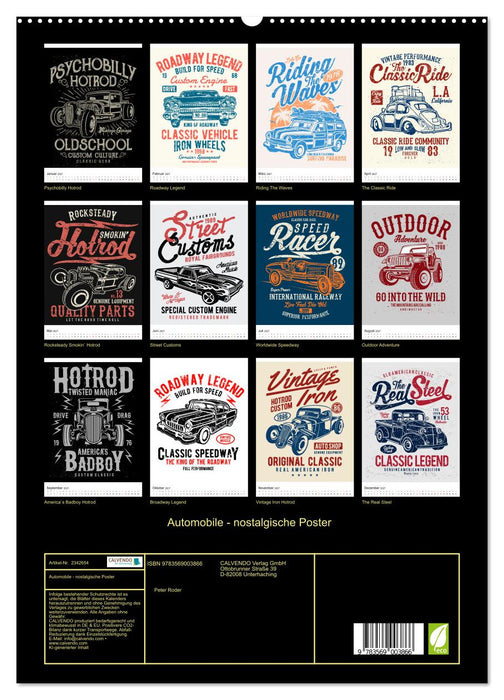 Automobile - nostalgische Poster (CALVENDO Premium Wandkalender 2027)