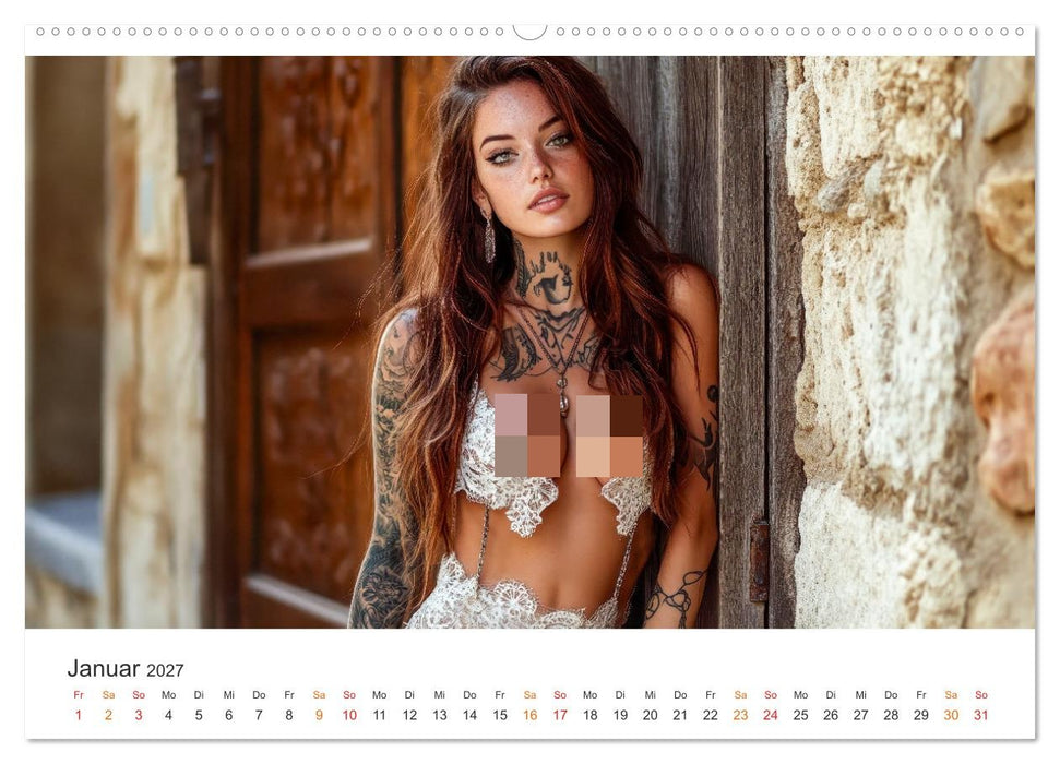 Tattoo Erotik - Sinnliche Kunstwerke (CALVENDO Wandkalender 2027)