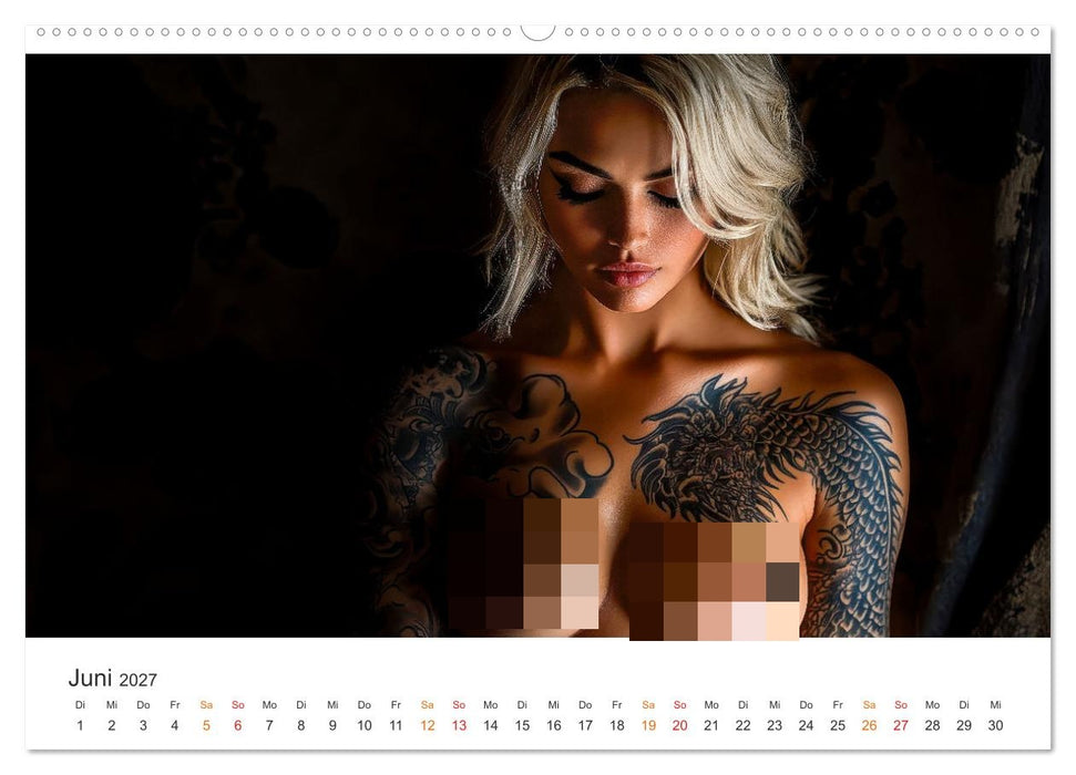 Tattoo Erotik - Sinnliche Kunstwerke (CALVENDO Wandkalender 2027)