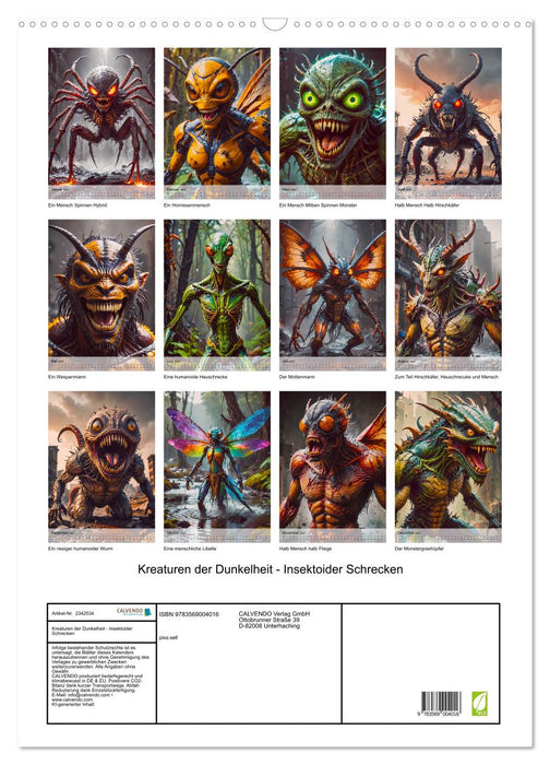 Kreaturen der Dunkelheit - Insektoider Schrecken (CALVENDO Wandkalender 2027)