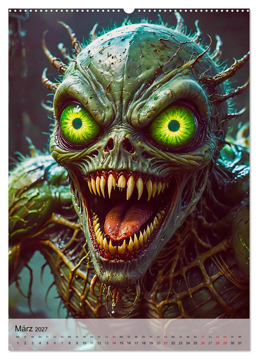 Kreaturen der Dunkelheit - Insektoider Schrecken (CALVENDO Wandkalender 2027)