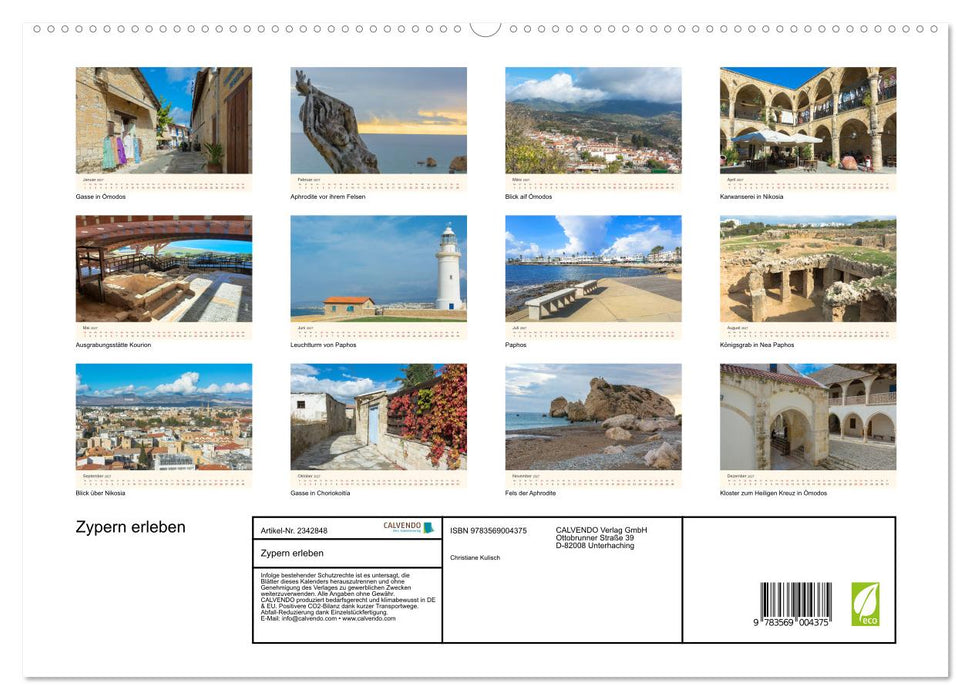 Zypern erleben (CALVENDO Premium Wandkalender 2027)