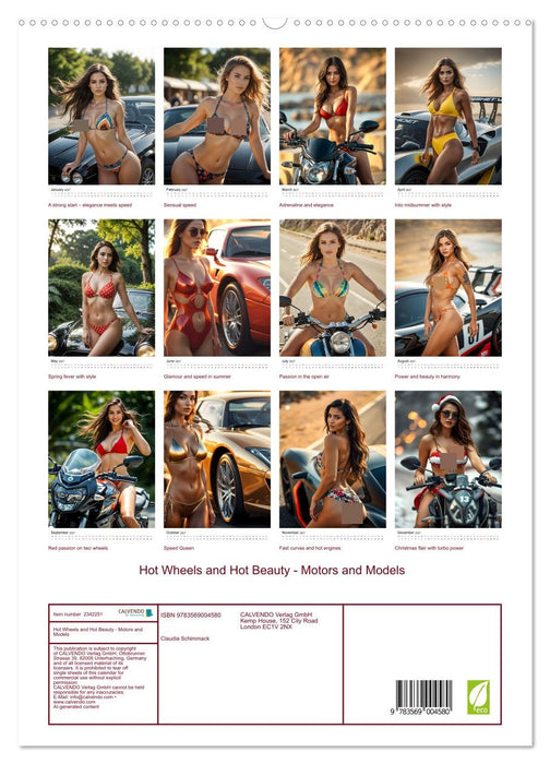 Hot Wheels and Hot Beauty - Motors and Models (CALVENDO Premium-Calendar 2027)