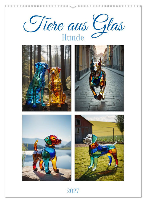 Tiere aus Glas - Hunde (CALVENDO Wandkalender 2027)