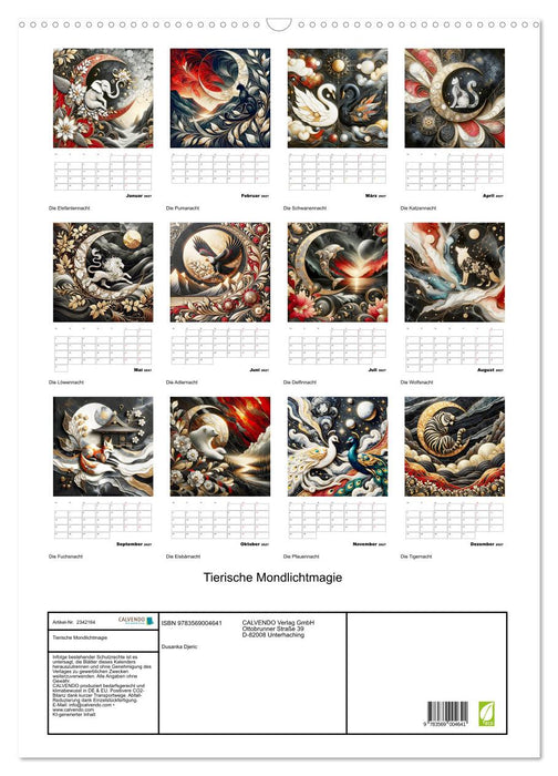 Tierische Mondlichtmagie (CALVENDO Wandkalender 2027)