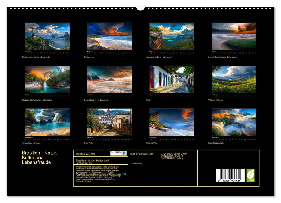 Brasilien - Natur, Kultur und Lebensfreude (CALVENDO Premium Wandkalender 2027)