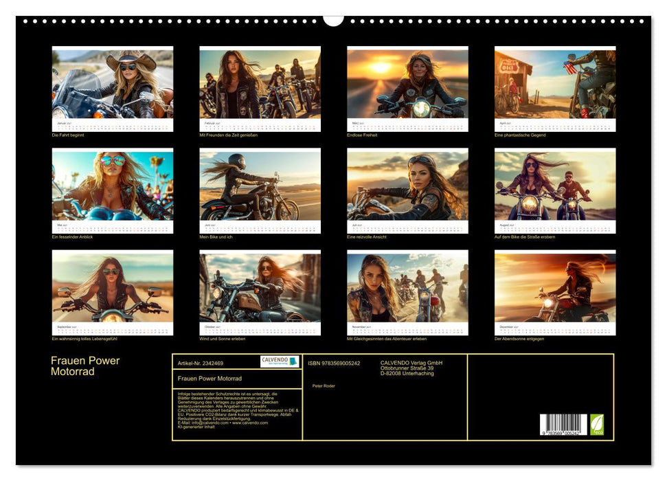 Frauen Power Motorrad (CALVENDO Wandkalender 2027)