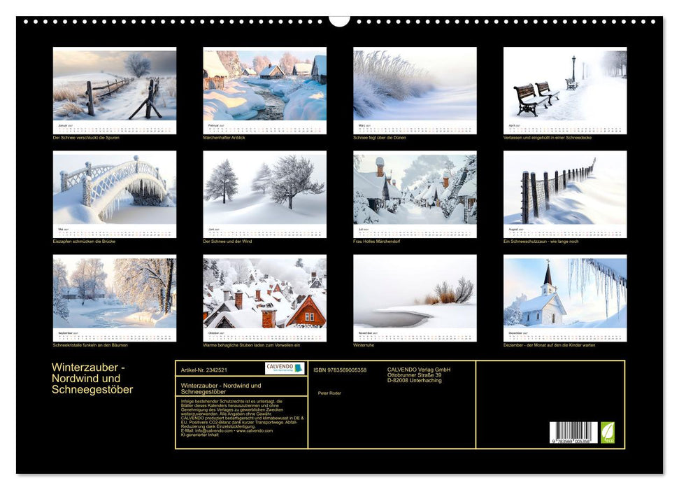 Winterzauber - Nordwind und Schneegestöber (CALVENDO Wandkalender 2027)