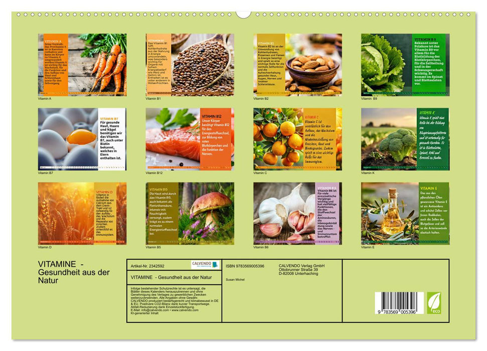VITAMINE - Gesundheit aus der Natur (CALVENDO Premium Wandkalender 2027)