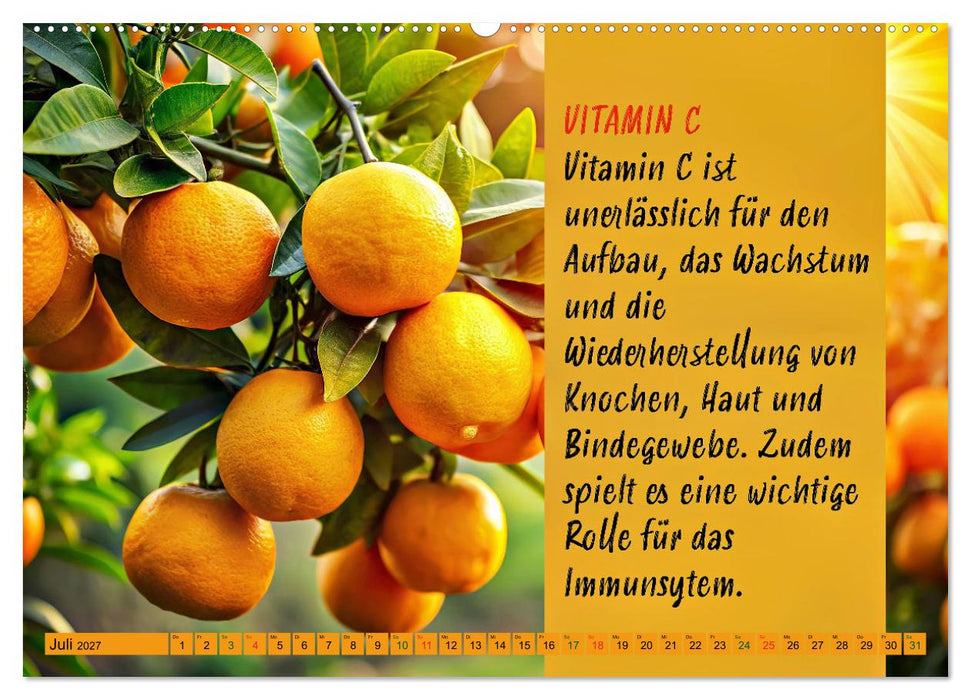 VITAMINE - Gesundheit aus der Natur (CALVENDO Premium Wandkalender 2027)