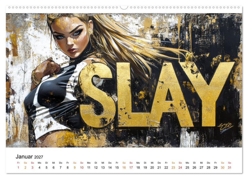 Graffiti & Street Art - Kunstwerke der Straße (CALVENDO Premium Wandkalender 2027)