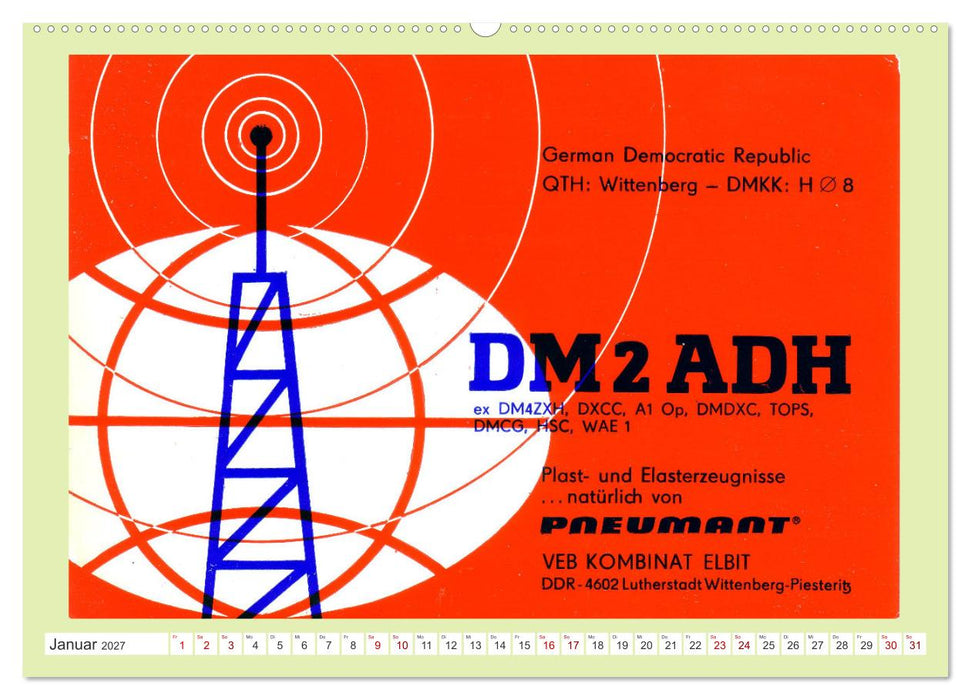 Radio VEB - Amateurfunkstationen Volkseigener Betriebe (CALVENDO Wandkalender 2027)