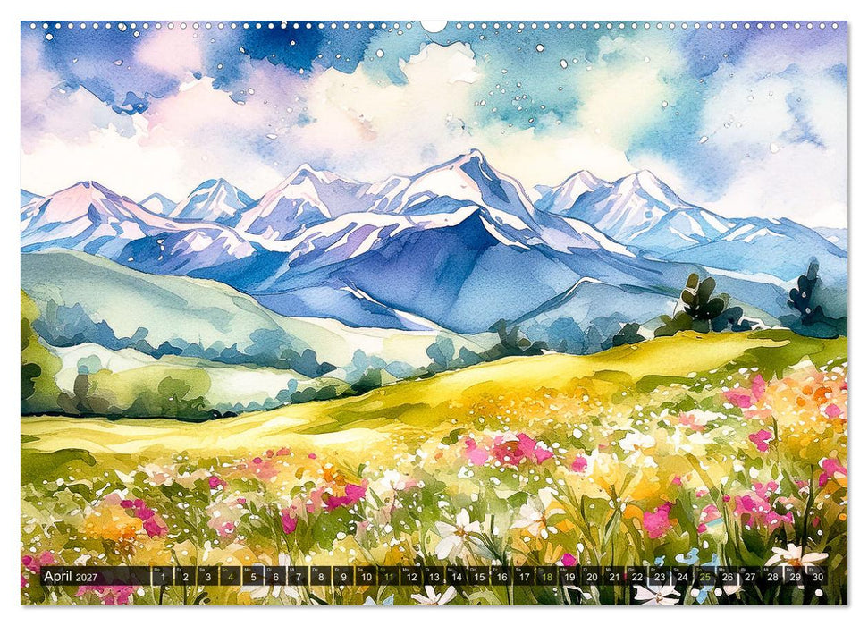 Die Natur in Aquarellbildern (CALVENDO Wandkalender 2027)