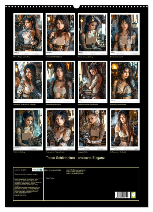 Tattoo Schönheiten - erotische Eleganz (CALVENDO Wandkalender 2027)
