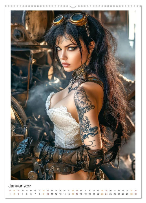Tattoo Schönheiten - erotische Eleganz (CALVENDO Wandkalender 2027)