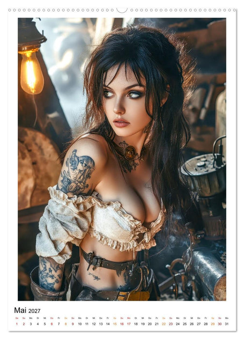 Tattoo Schönheiten - erotische Eleganz (CALVENDO Wandkalender 2027)