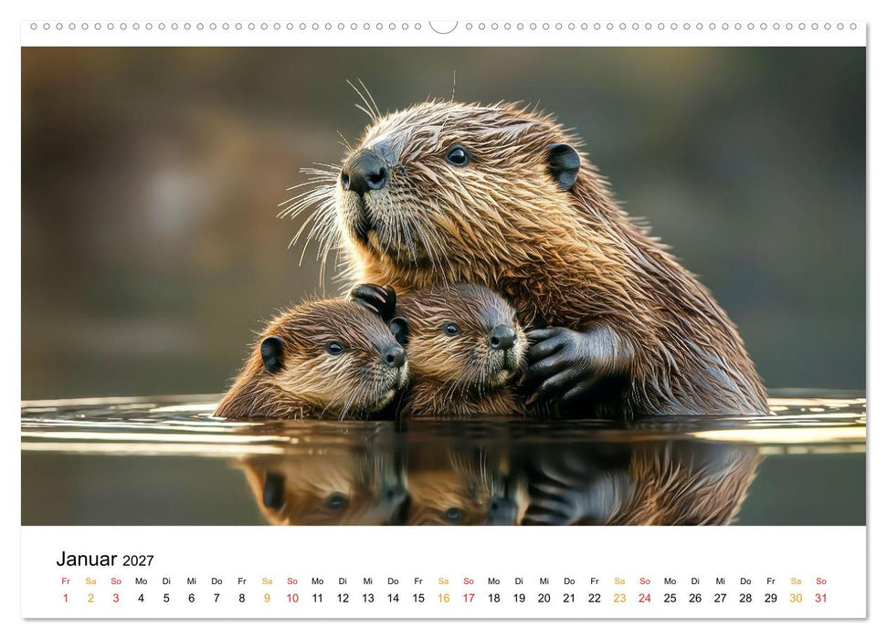 Tiermütter - die sanfte Seite der Wildnis (CALVENDO Premium Wandkalender 2027)