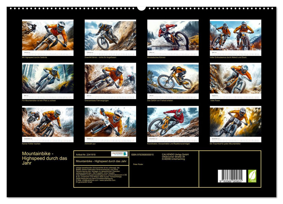 Mountainbike - Highspeed durch das Jahr (CALVENDO Premium Wandkalender 2027)