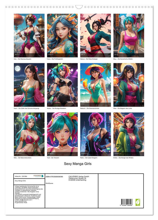 Sexy Manga Girls (CALVENDO Wandkalender 2027)