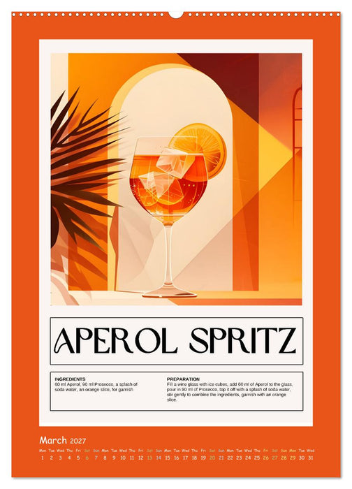 Classic Cocktails (CALVENDO Monthly Calendar 2027)