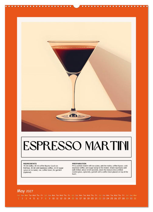 Classic Cocktails (CALVENDO Monthly Calendar 2027)