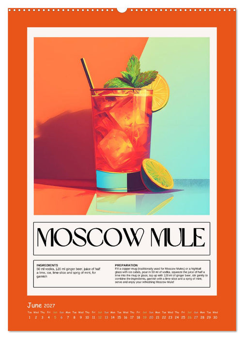 Classic Cocktails (CALVENDO Monthly Calendar 2027)