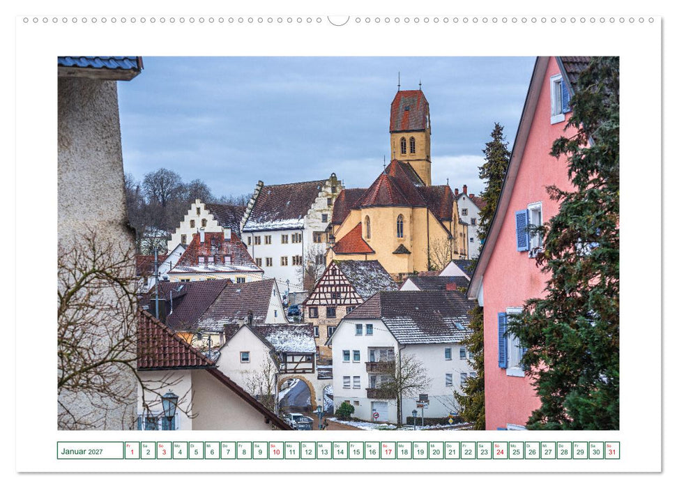 Tengen und Blumenfeld - Kleinstadtperlen des Hegaus (CALVENDO Wandkalender 2027)