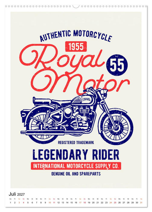 Motorrad - nostalgische Poster (CALVENDO Premium Wandkalender 2027)