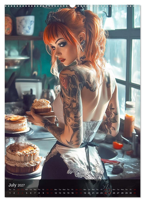 Tattoo Girls and Cakes (CALVENDO Premium-Calendar 2027)
