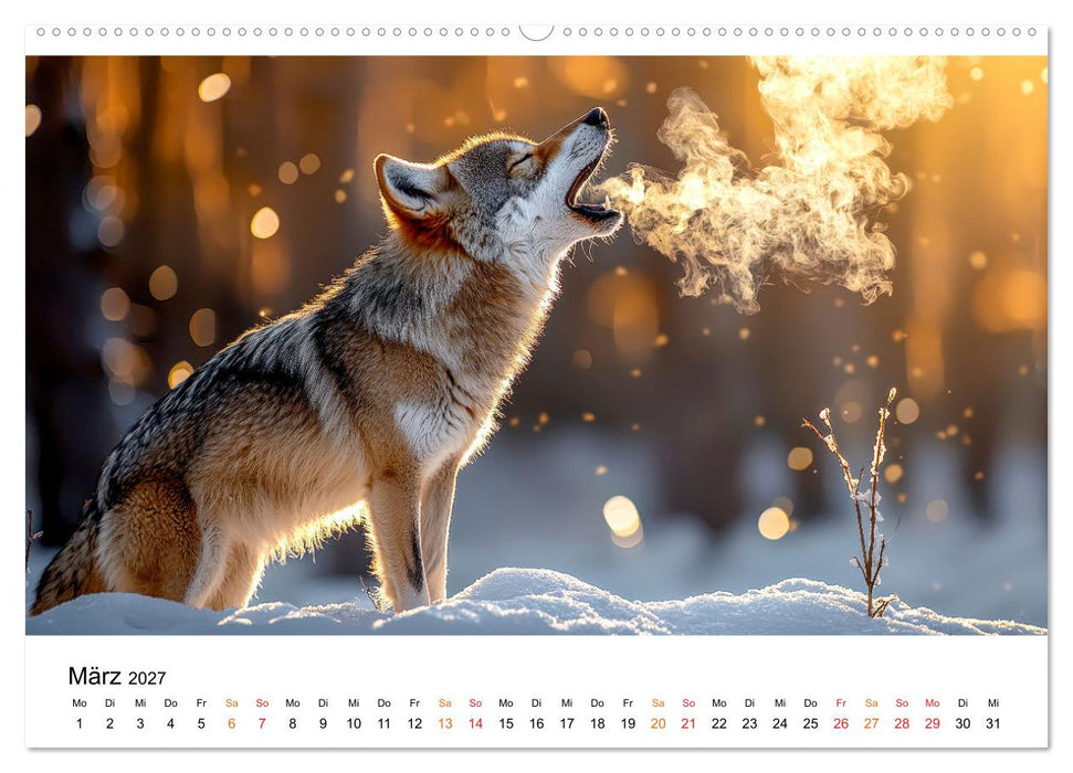 Wölfe - die Stimme der Wildnis (CALVENDO Premium Wandkalender 2027)