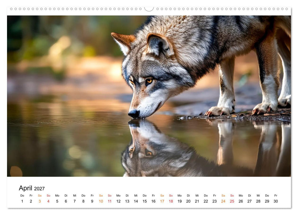 Wölfe - die Stimme der Wildnis (CALVENDO Premium Wandkalender 2027)