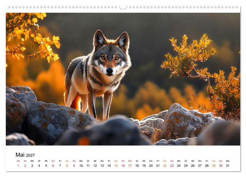 Wölfe - die Stimme der Wildnis (CALVENDO Premium Wandkalender 2027)