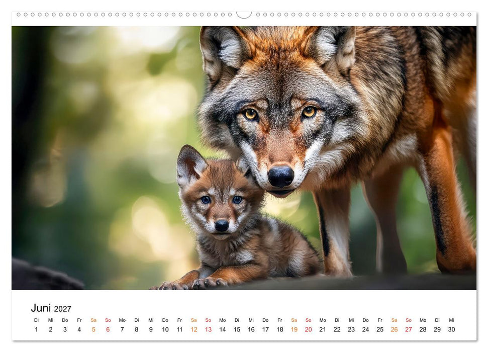 Wölfe - die Stimme der Wildnis (CALVENDO Premium Wandkalender 2027)