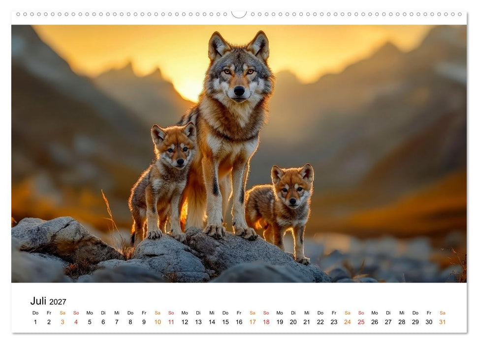 Wölfe - die Stimme der Wildnis (CALVENDO Premium Wandkalender 2027)