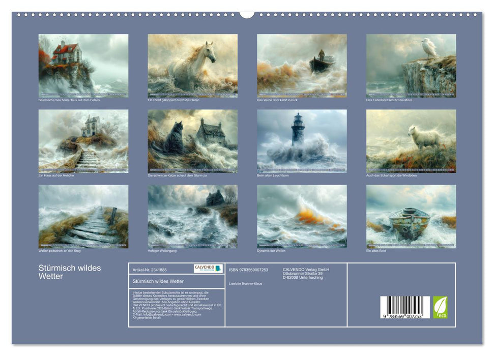 Stürmisch wildes Wetter (CALVENDO Premium Wandkalender 2027)