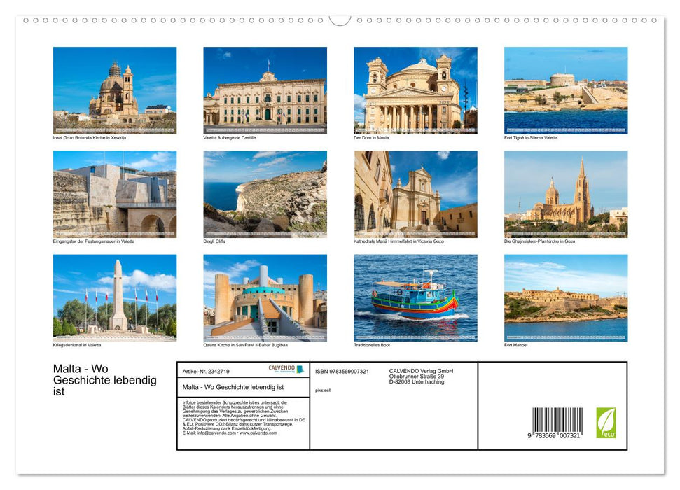 Malta - Wo Geschichte lebendig ist (CALVENDO Premium Wandkalender 2027)