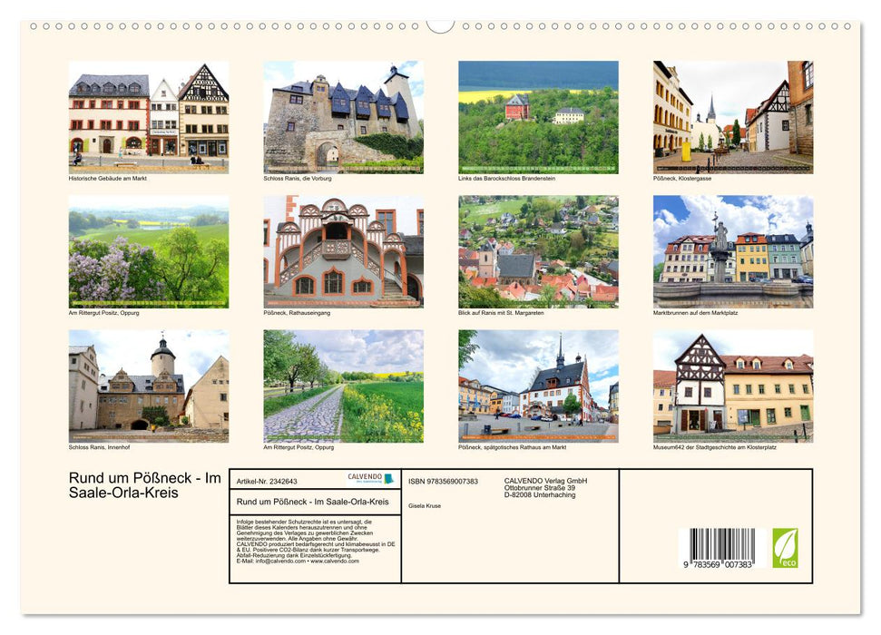 Rund um Pößneck - Im Saale-Orla-Kreis (CALVENDO Premium Wandkalender 2027)