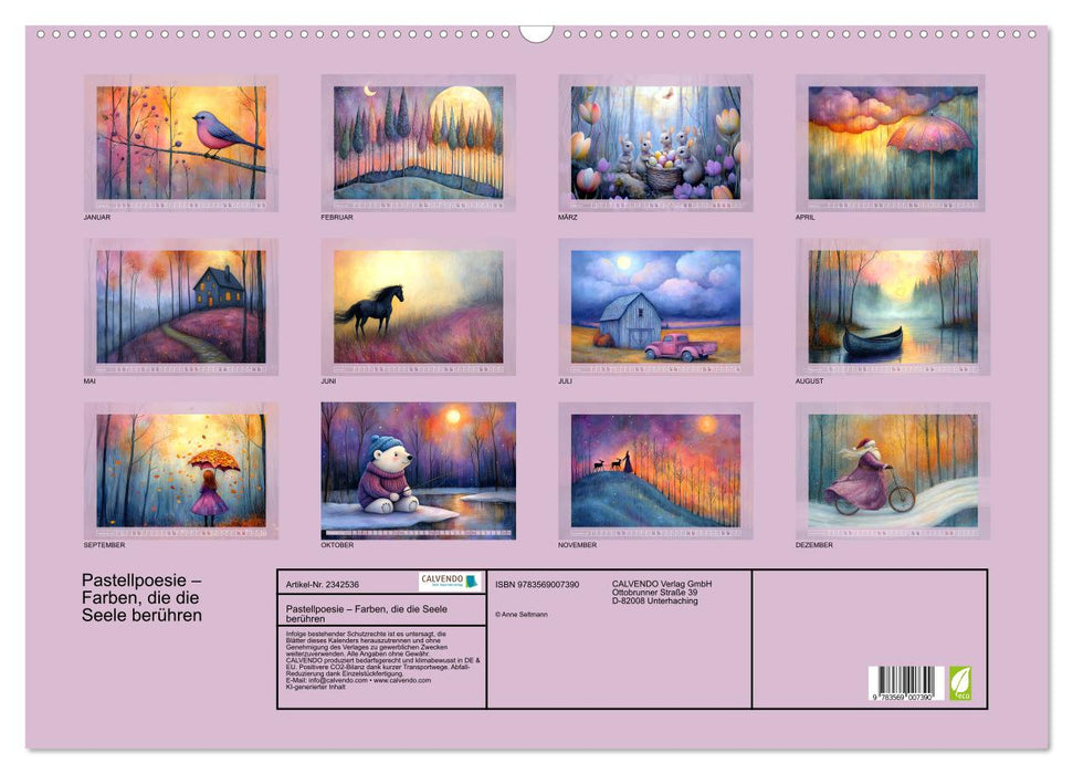 Pastellpoesie – Farben, die die Seele berühren (CALVENDO Wandkalender 2027)