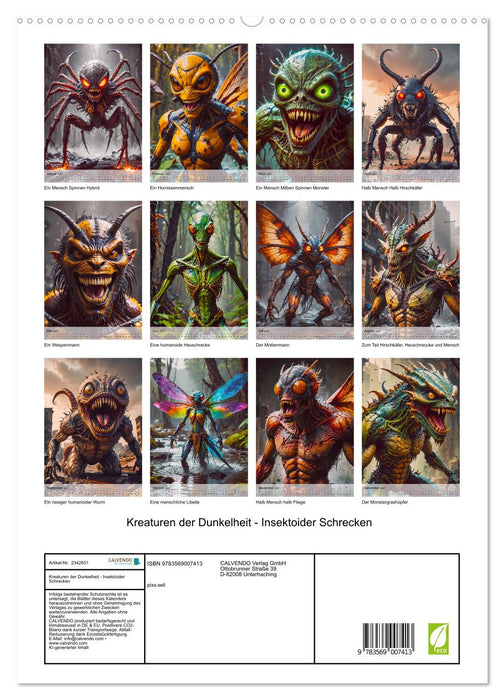 Kreaturen der Dunkelheit - Insektoider Schrecken (CALVENDO Premium Wandkalender 2027)