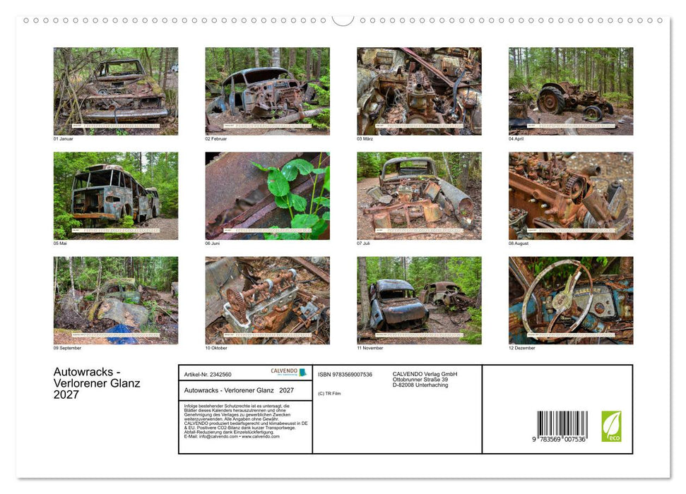 Autowracks - Verlorener Glanz 2027 (CALVENDO Premium Wandkalender 2027)